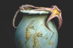 Starfish and Sea horse Vase